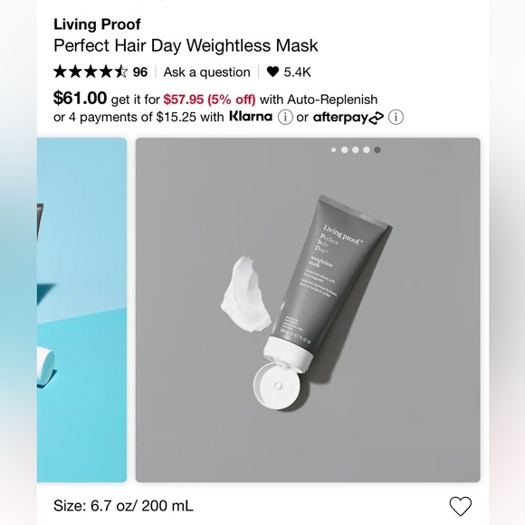 🆕 Living Proof Weightless Mask - Picture 2 of 4